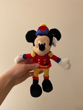 Disney Mickey Mouse Plush in Red, Yellow, Black & Blue
